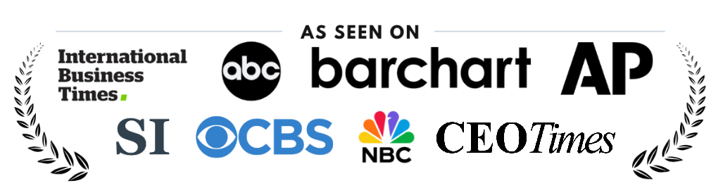 As seen on International Business Times, ABC, Barchart, AP, SI, CBS, NBC and CEO Times