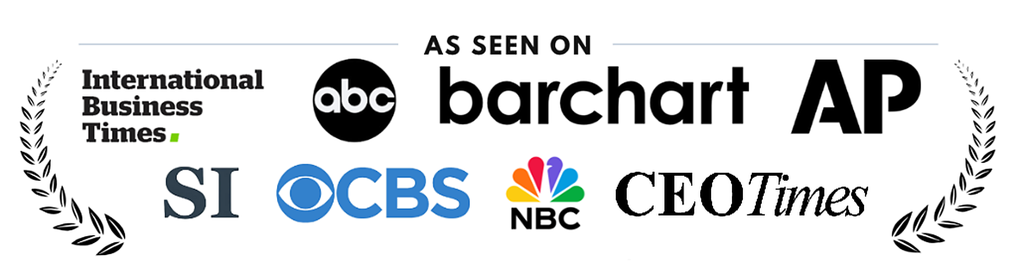 As seen on International Business Times, ABC, Barchart, AP, SI, CBS, NBC and CEO Times