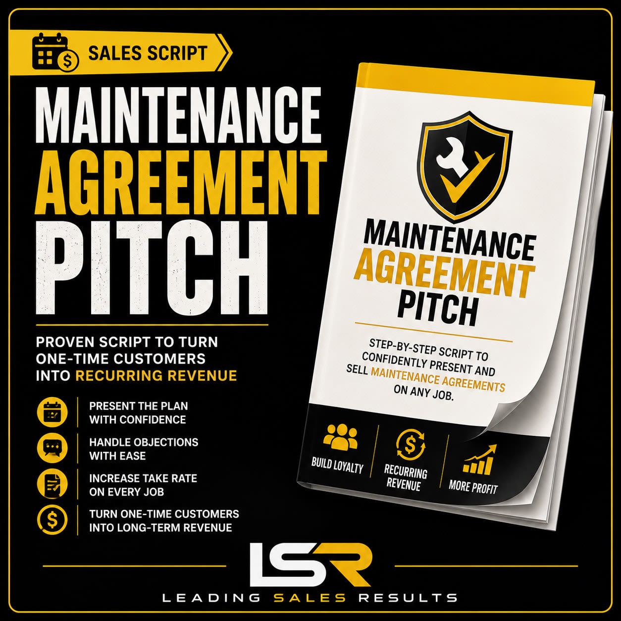 Maintenance Agreement Pitch sales tool from Leading Sales Results